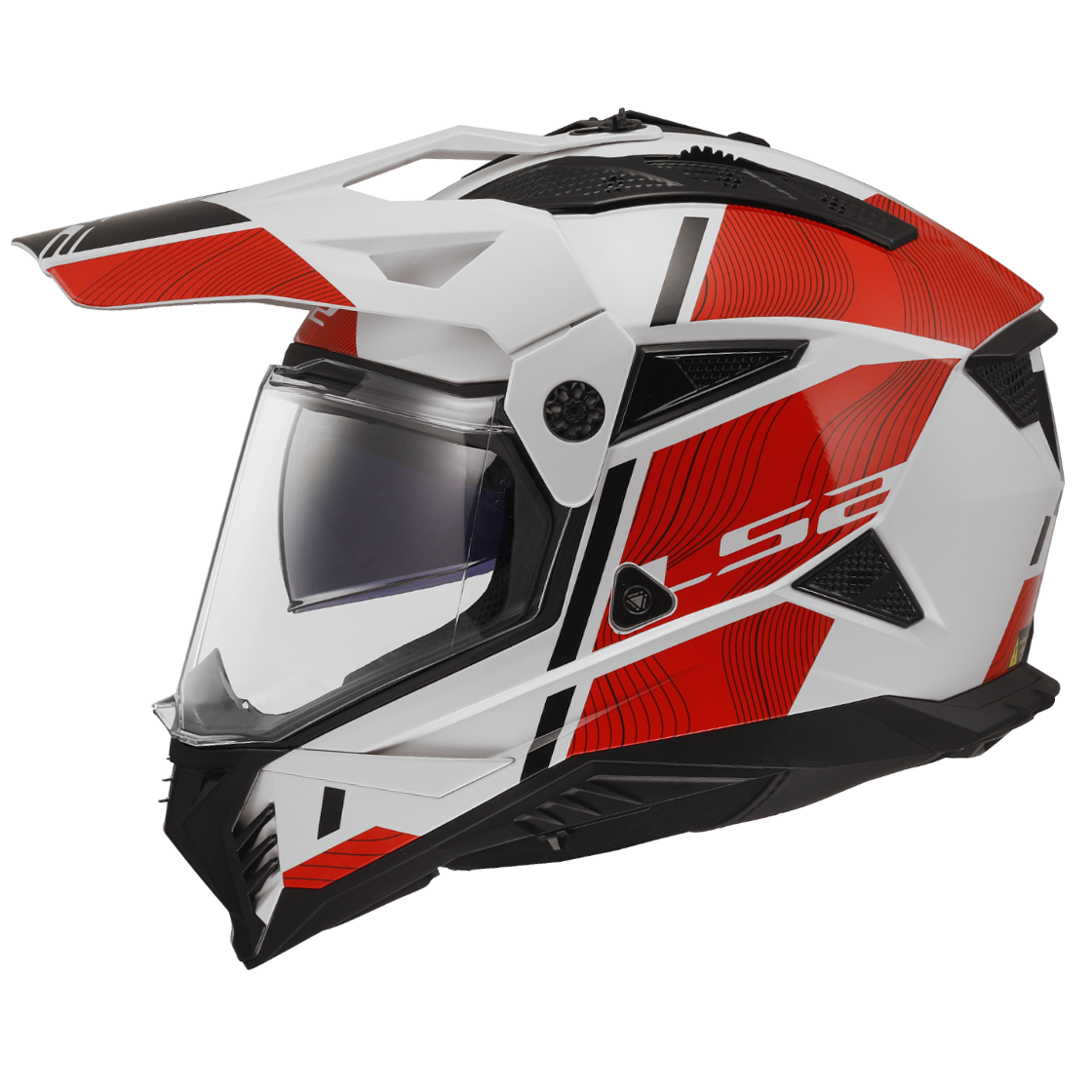 KASK LS2 MX702 PIONEER II HILL WHITE RED