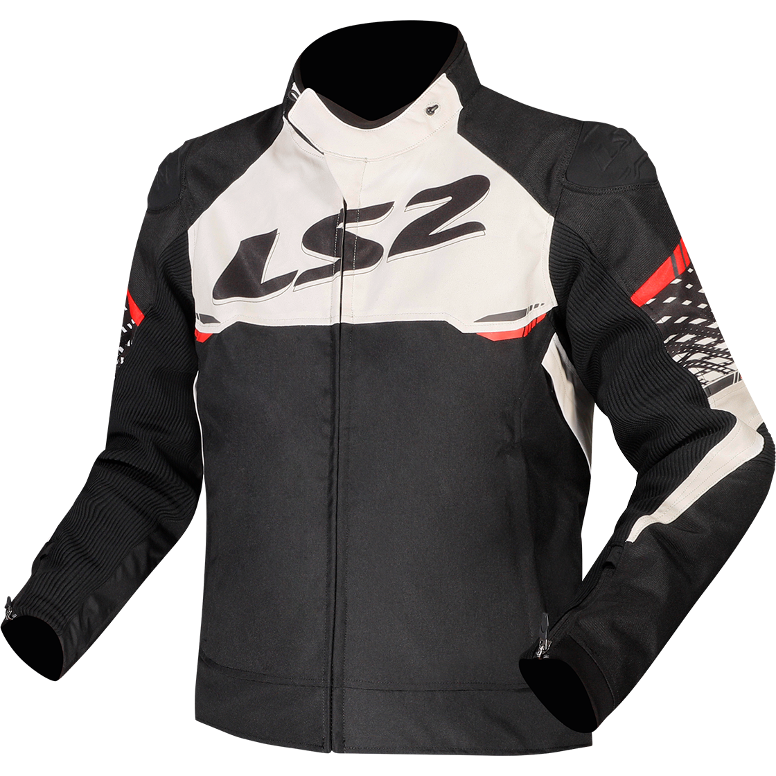 KURTKA LS2 APEX MAN BLACK WHITE RED M