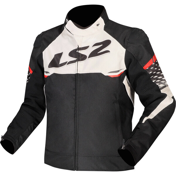 KURTKA LS2 APEX MAN BLACK WHITE RED M