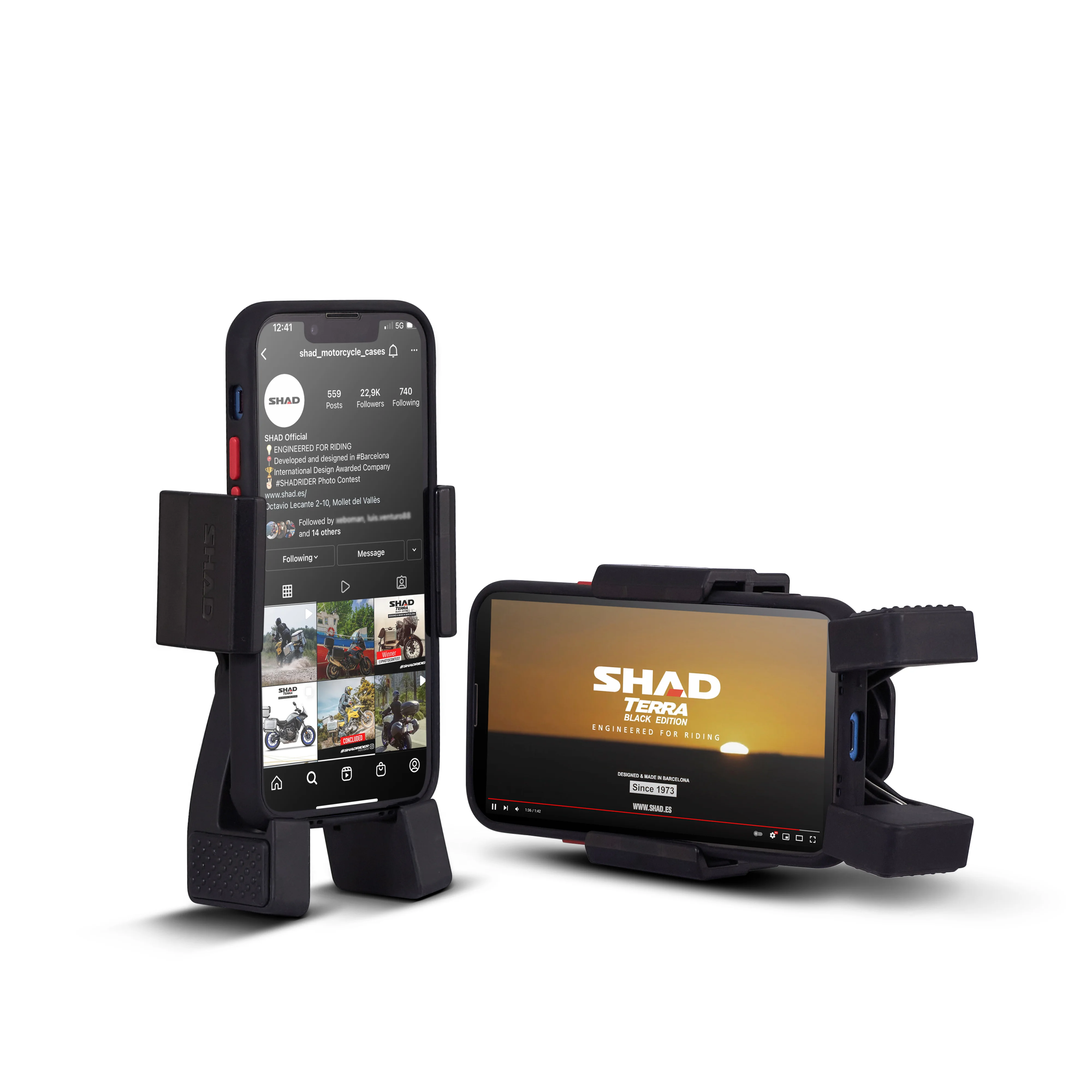 UCHWYT TELEFONU NA LUSTERKO SHAD X-FRAME