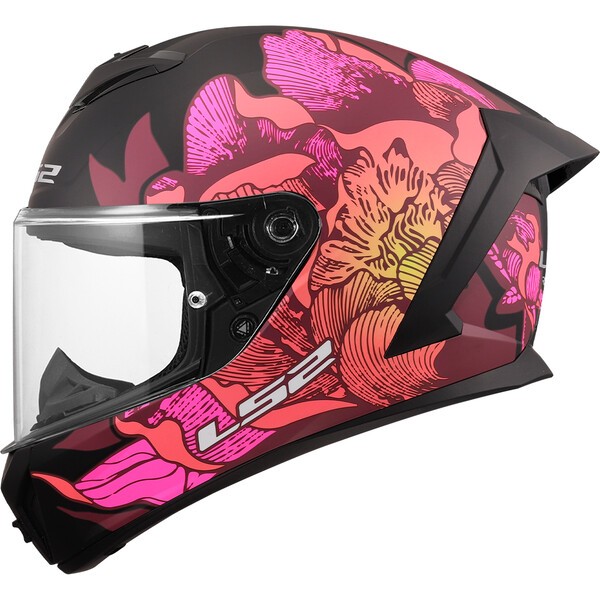KASK LS2 FF820 RAPID III POPPIES II BLACK PINK