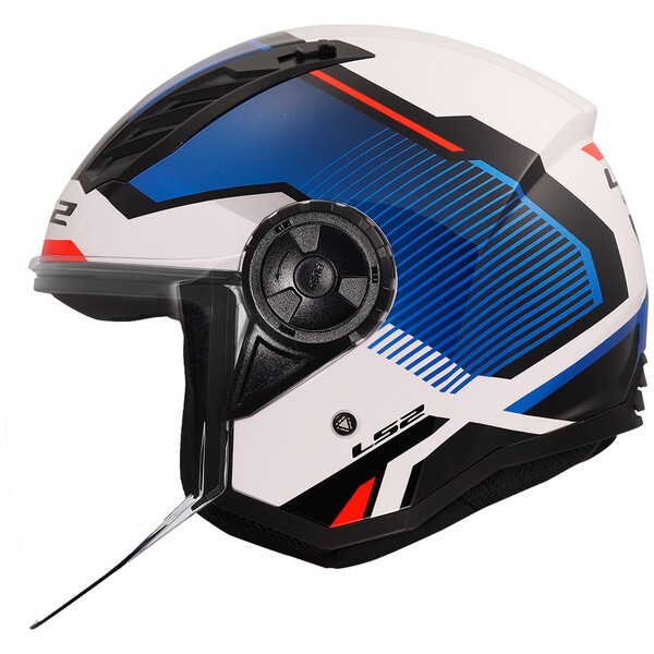 KASK LS2 OF616 AIRFLOW II SOLAR WHITE BLUE RED XS