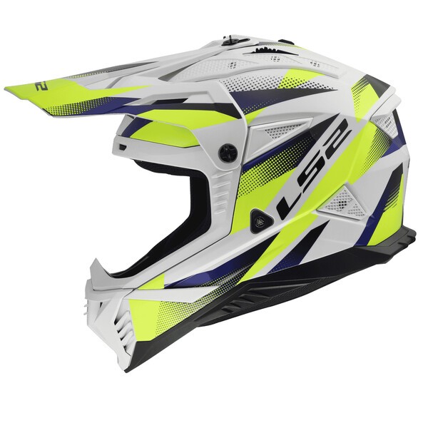 KASK LS2 MX708 FAST II FORT WHITE H-V YELLOW L