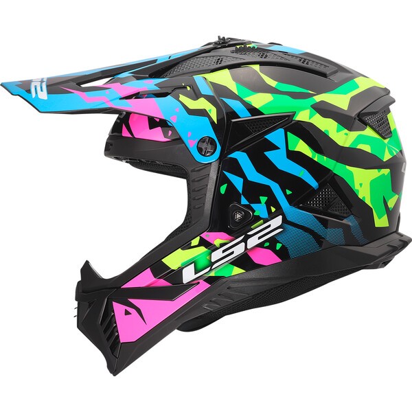 KASK LS2 MX708 FAST II GROTESK BLUE PINK GREEN
