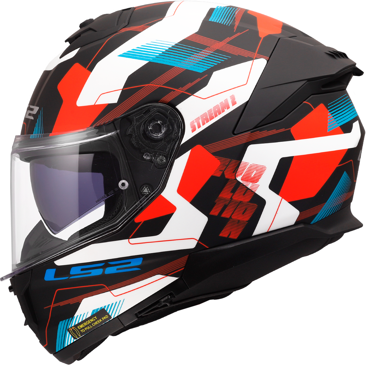KASK LS2 FF808 STREAM II MIKA WHITE BLUE RED