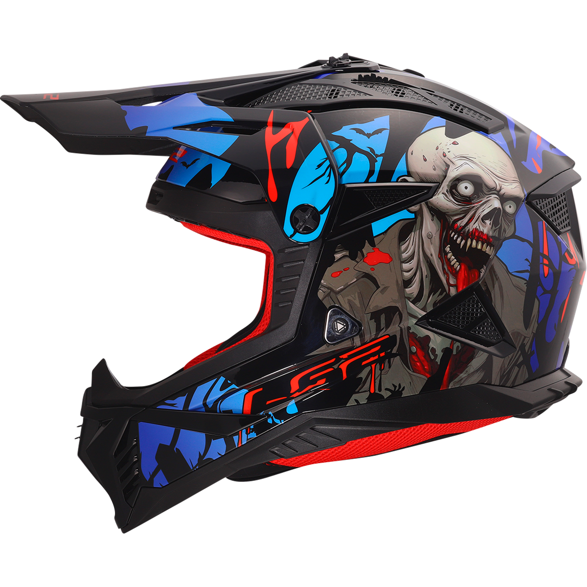 KASK LS2 MX708 FAST II ZOMBIE II BL. RED BLUE