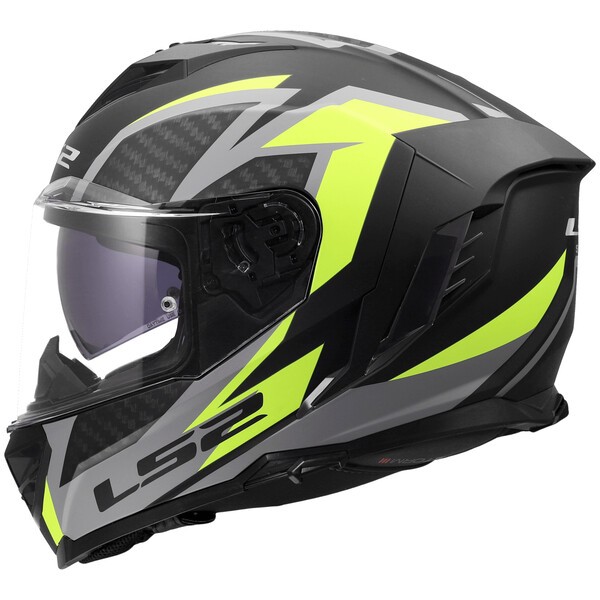 KASK LS2 FF818 STORM III DYNAMO BL.H-V YELLOW S