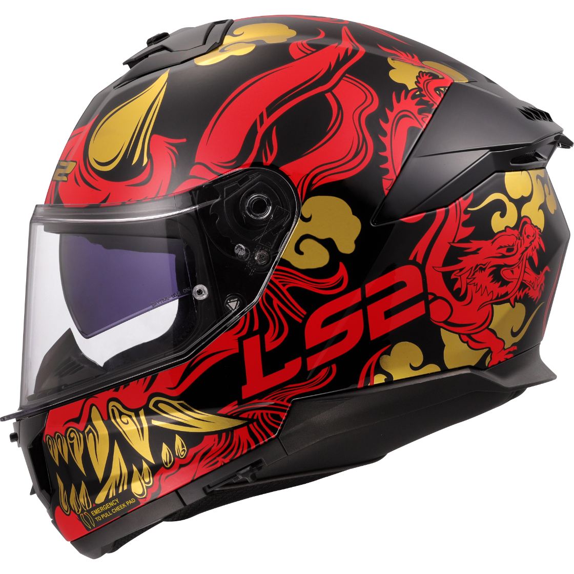 KASK LS2 FF808 STREAM II DRAKO BLACK RED-06