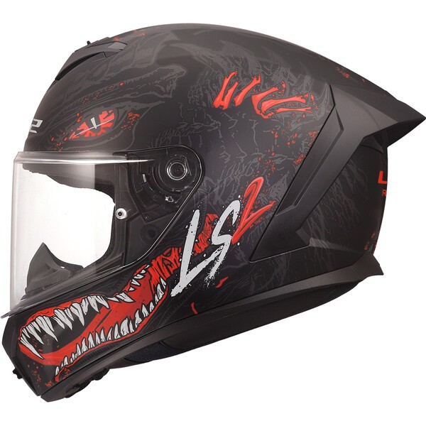 KASK LS2 FF820 RAPID III KAIJU II BL.RED WHITE