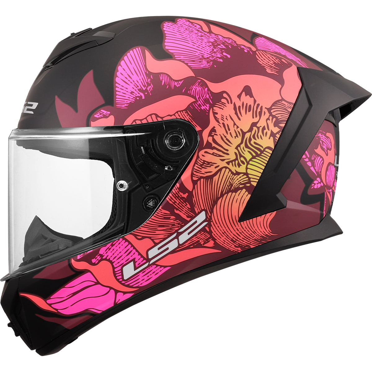 KASK LS2 FF820 RAPID III POPPIES II BLACK PINK