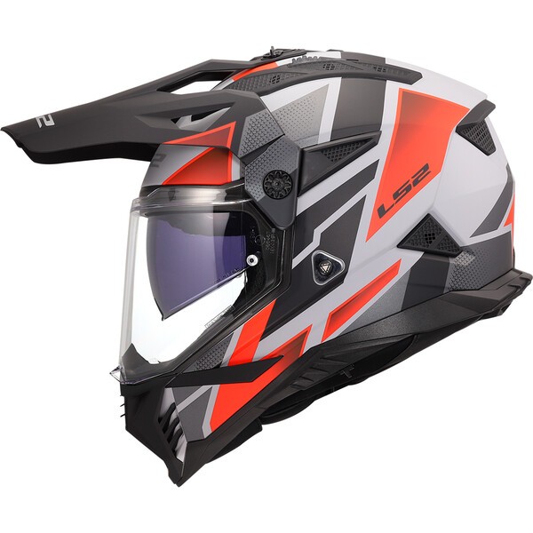 KASK LS2 MX702 PIONEER II BLOCK GREY RED