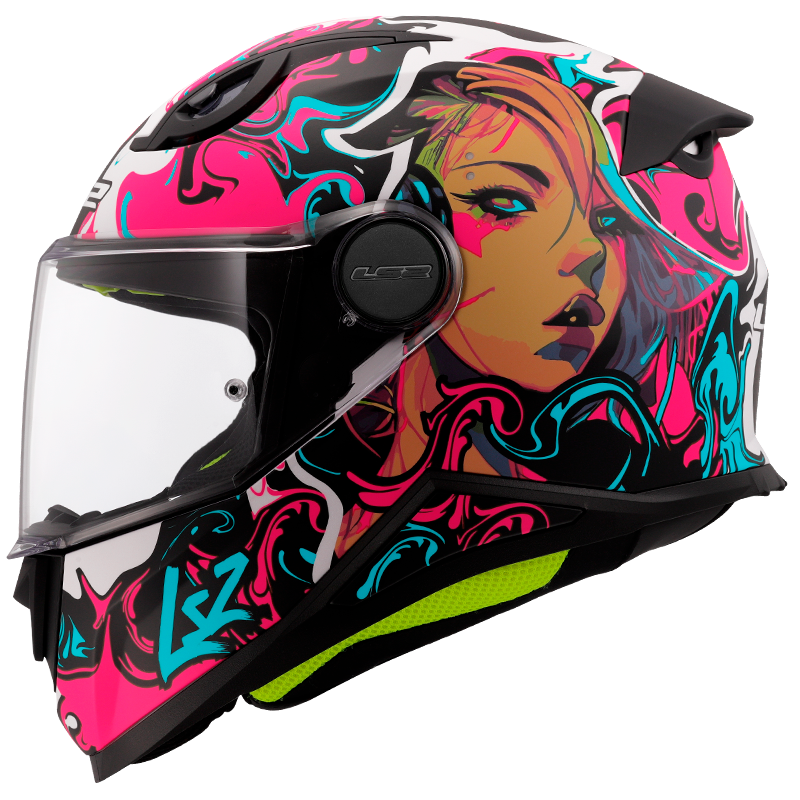 KASK LS2 FF812 KID CYBERG MATT PURPLE CYAN