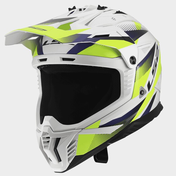 KASK LS2 MX708 FAST II FORT WHITE H-V YELLOW L