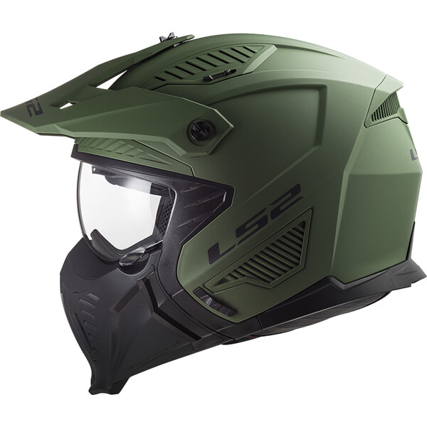 KASK LS2 OF606 DRIFTER SOLID MATT MILI GREEN-06