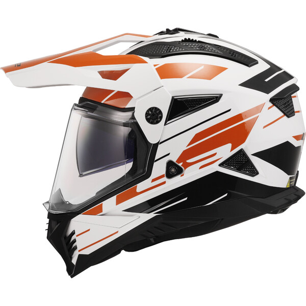 KASK LS2 MX702 PIONEER II NAMIB WHITE ORANGE