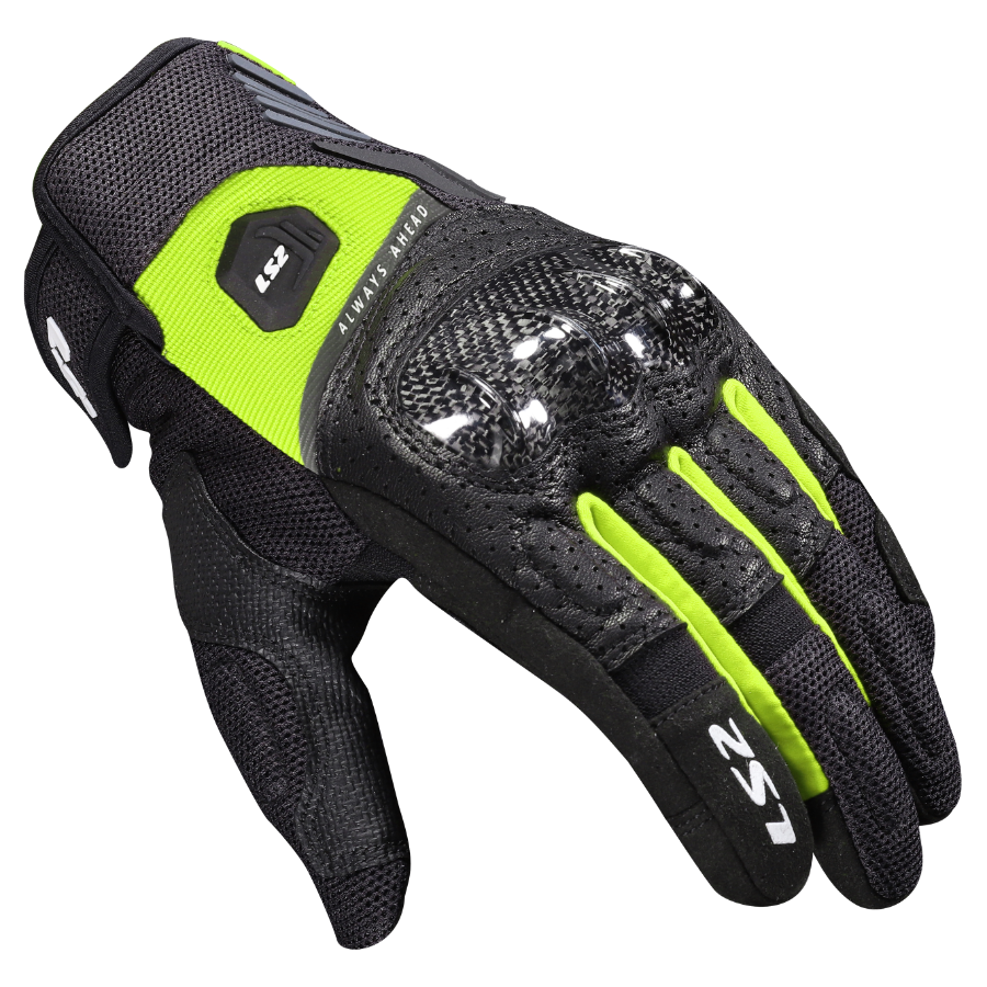 RĘKAWICE LS2 ATOM MAN BLACK H-V YELLOW L