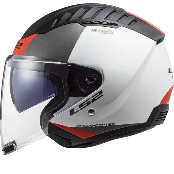 KASK LS2 OF600 COPTER II URBANE M.WHITE RED-06 XXL