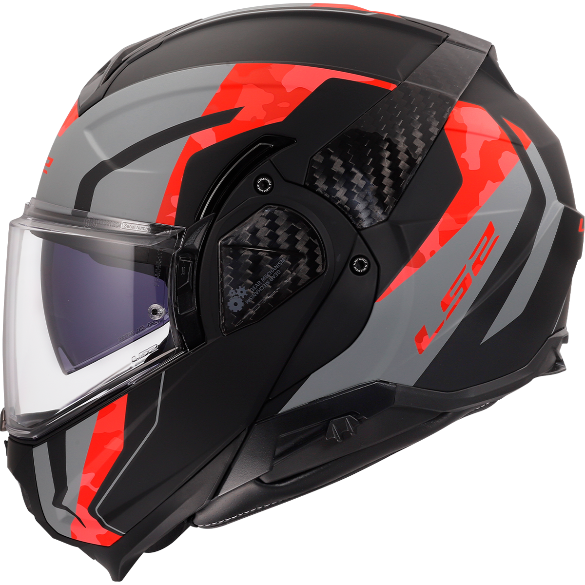 KASK LS2 FF910 ADVANT II GLIDE BLACK GREY RED S