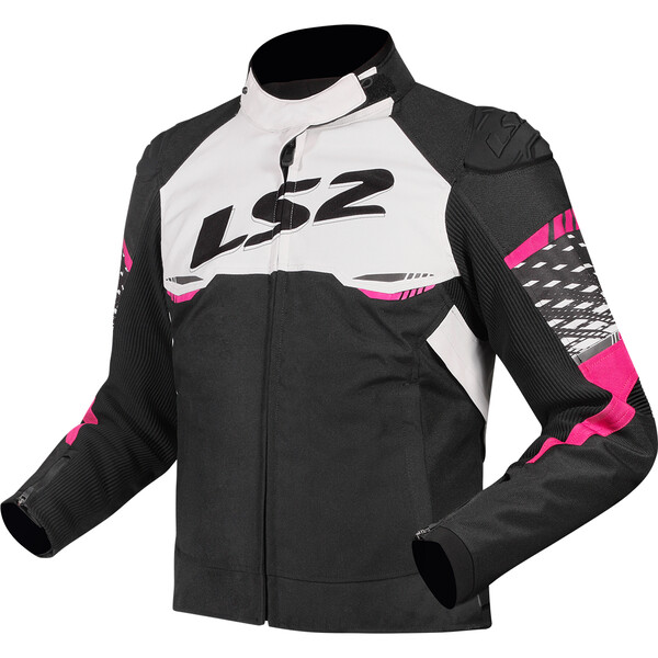 KURTKA LS2 APEX LADY BLACK WHITE PINK M