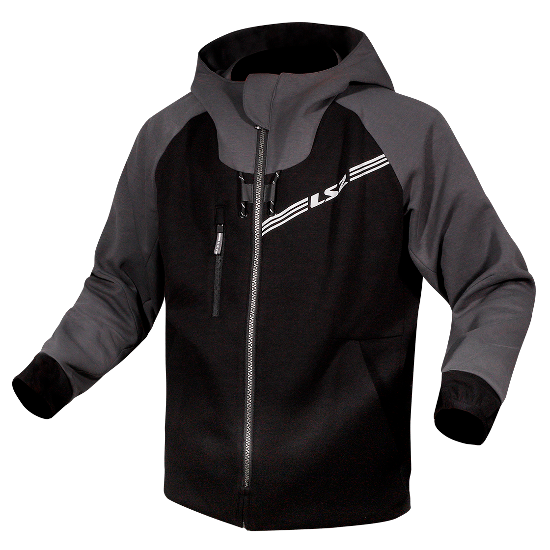 KURTKA LS2 THROTTLE MAN JACKET BLACK DARK GREY