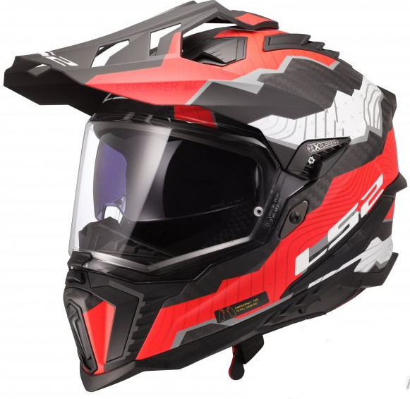 KASK LS2 MX701 EXPLORER C TRICK M.WH. RED-06