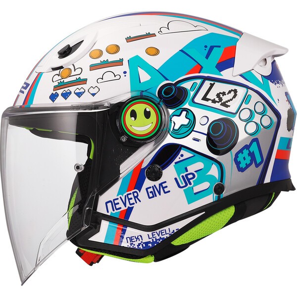 KASK LS2 OF622 FUNNY II NEXT LEVEL WHITE