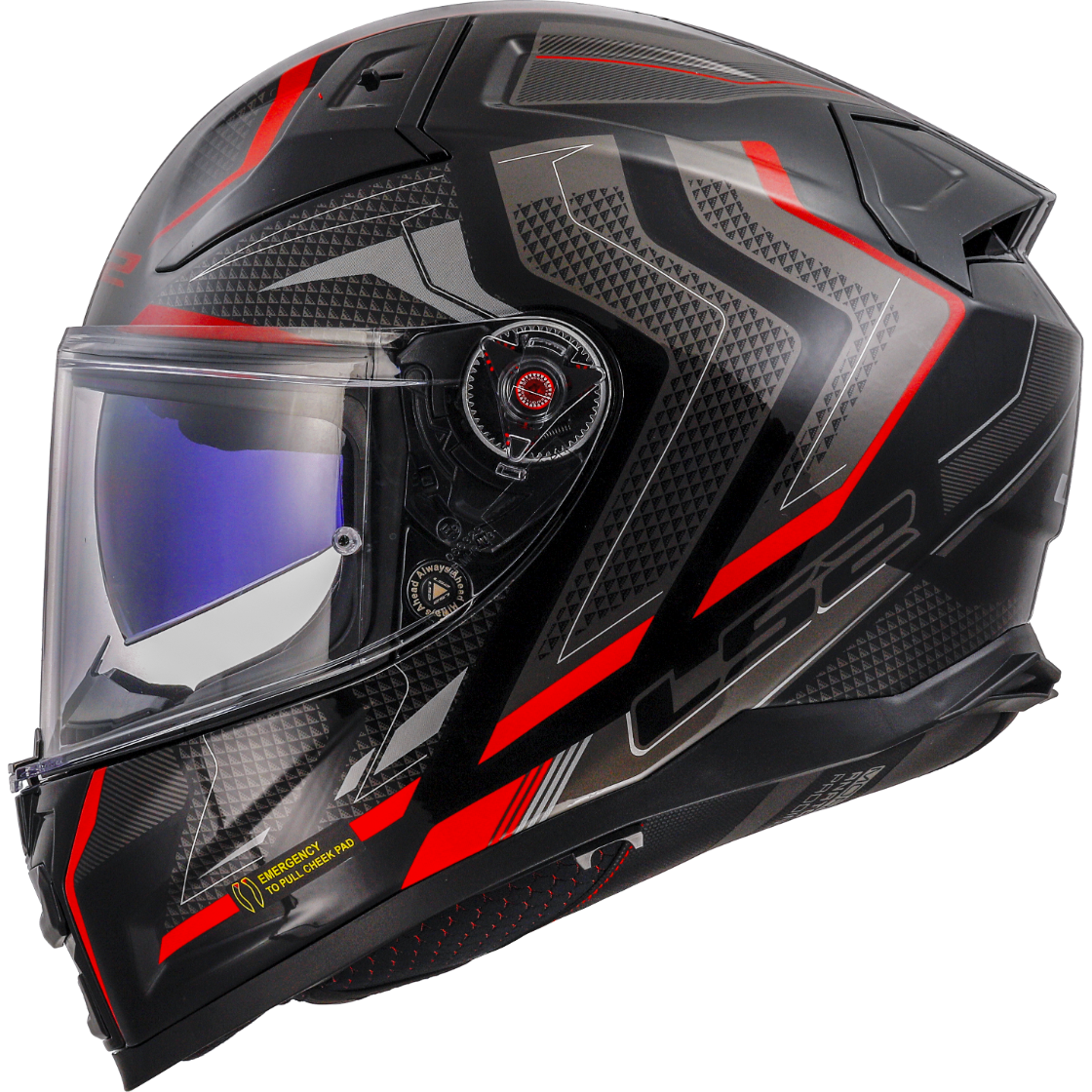 KASK LS2 FF811 VECTOR II ALIZER BLACK RED-06