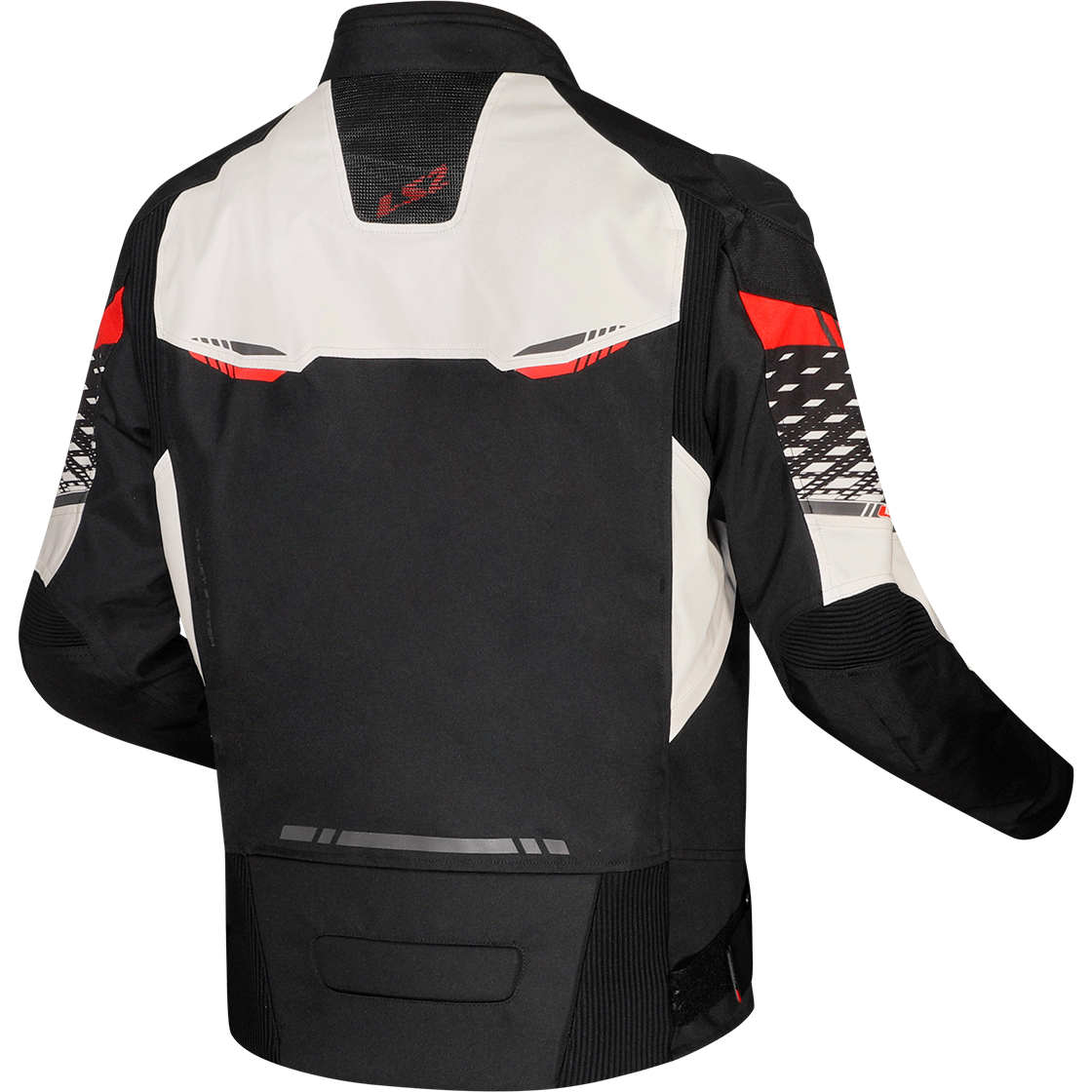 KURTKA LS2 APEX MAN BLACK WHITE RED M