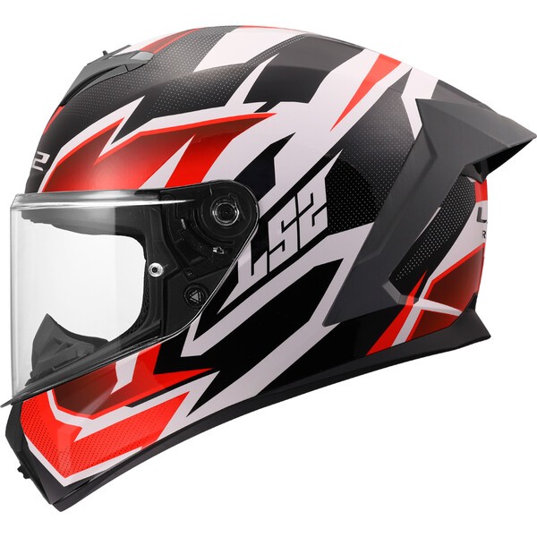 KASK LS2 FF820 RAPID III XTREM WHITE BLACK RED S