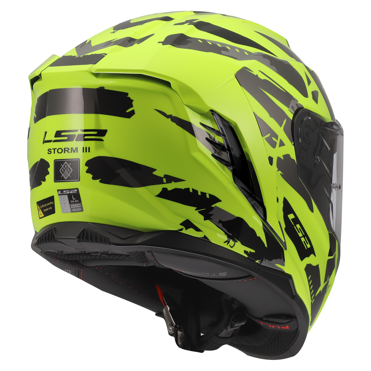 KASK LS2 FF818 STORM III KAOS H-V YELLOW