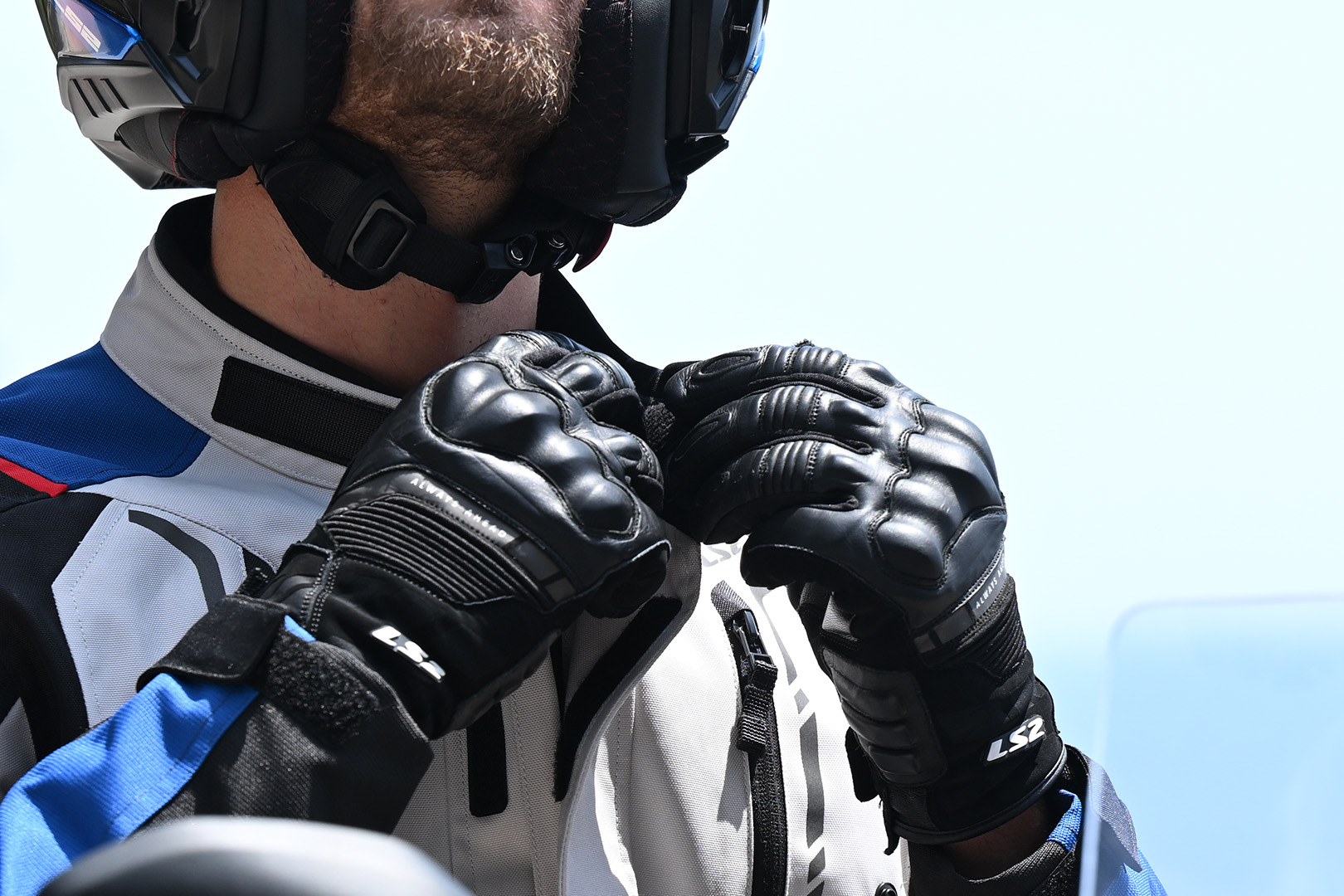 RĘKAWICE LS2 OCTANE WP LEATHER MAN BLACK
